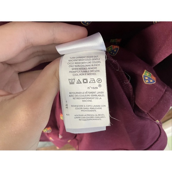 Polo Ralph Lauren Polo Men’s Large Short Sleeve Red All Over Crest Logo Pony - Picture 6 of 8